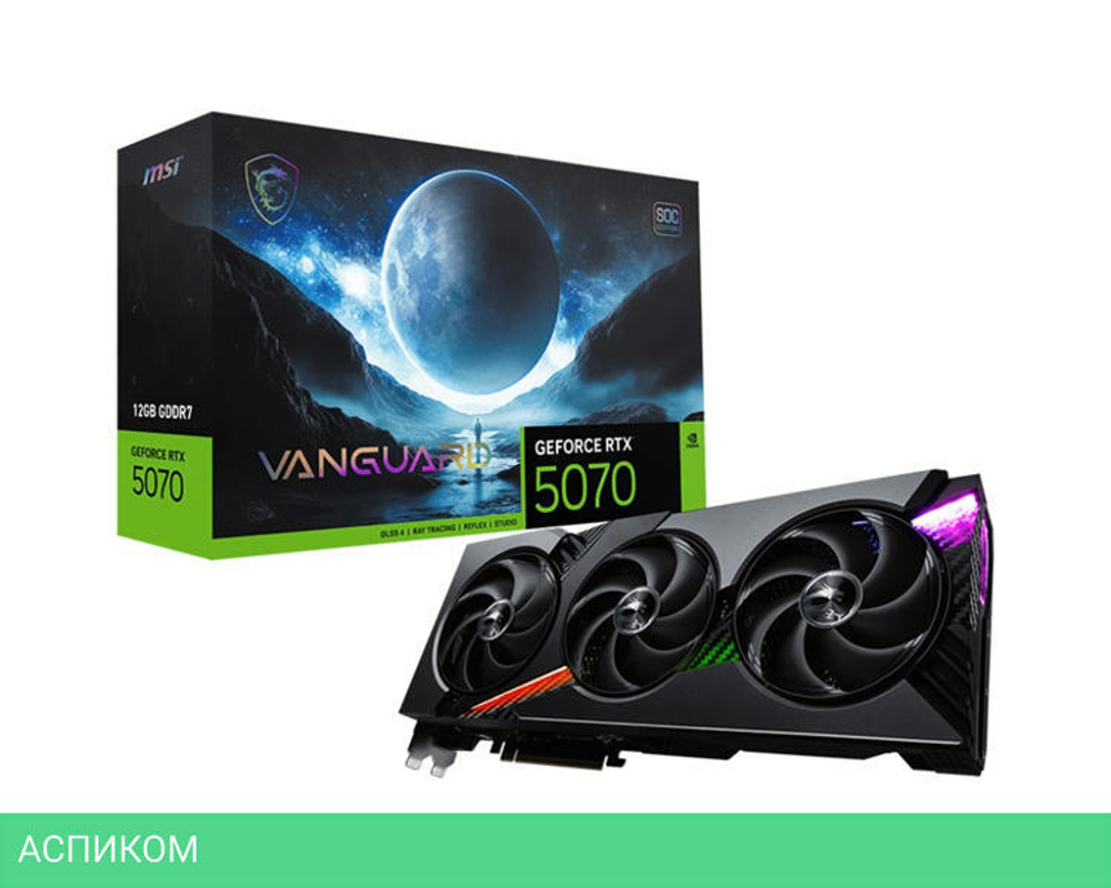 Видеокарта MSI GeForce RTX 5070 Vanguard SOC 12GB GDDR7