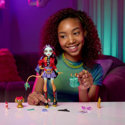 Monster High - Джинафайр Длиннобазовая кукла + питомец HYV58