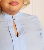 рубашка fiamma plus size Persona by Marina Rinaldi - голубой(7193022)