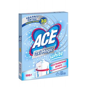 ПЯТНОВЫВОДИТЕЛЬ ACE ПОРОШОК OXIMAGIC WHITE 500ГР