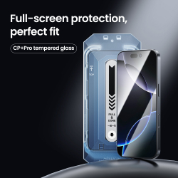 Стекло из закаленного стекла от Nillkin для iPhone 16 Pro Max, серия CP+PRO Anti-Explosion Glass Screen Protector 0.33mm, 2.5D (в комплекте ванночка для установки)