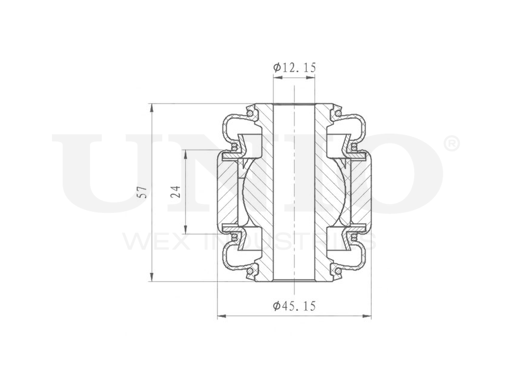 Сайлентблок внешний заднего верхнего рычага UNIO RMP-20594