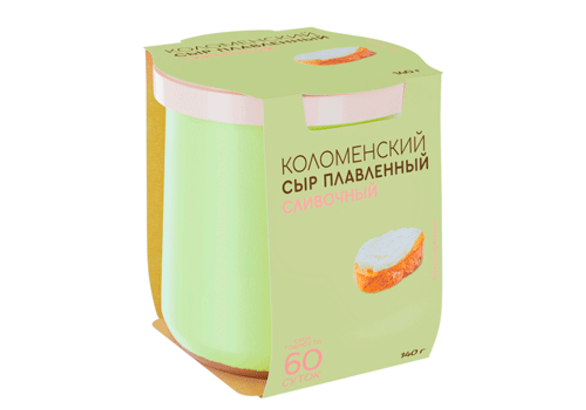 Плавленый сыр сливочный "Коломенский", 140г