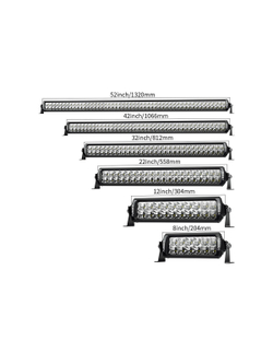 Светодиодная фара комбинированного света AURORA 508 мм 200W LED