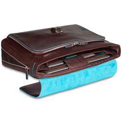 Сумка мужская Piquadro Blue Square коричневая из кожи (CA3111B2/MO) 5