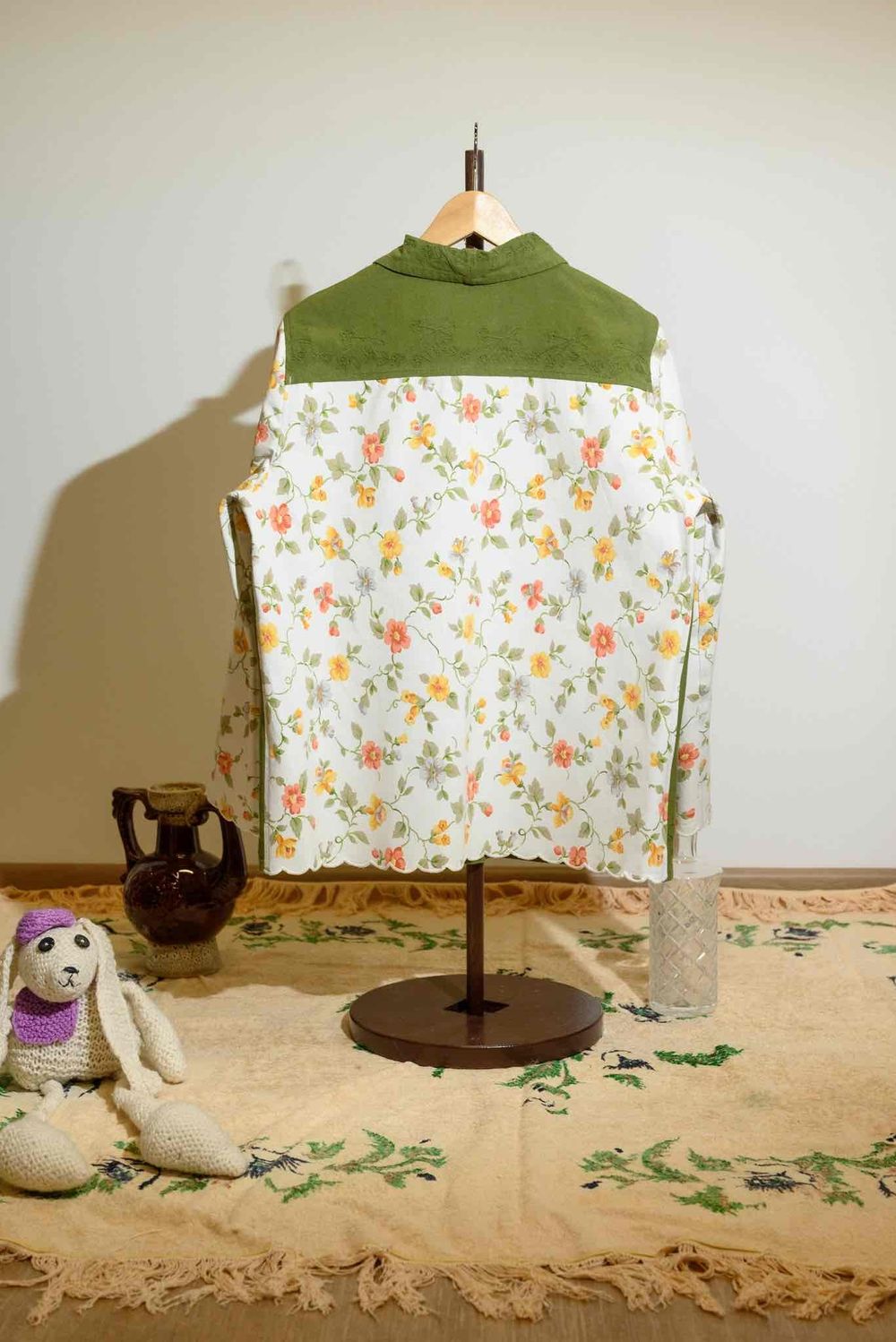 Рубашка Soeurs Green Flowers Shirt
