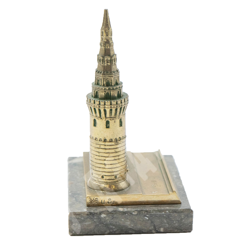 Бронзовая настольная скульптура (пресс-папье) «Москва. Кремль. Водовзводная башня». 1969 г.