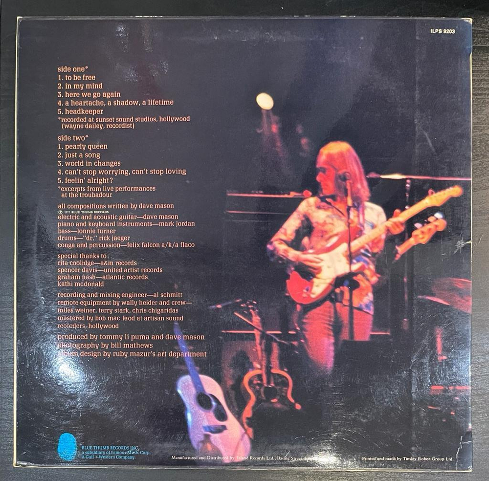 Dave Mason - Headkeeper (Англия 1972г.)