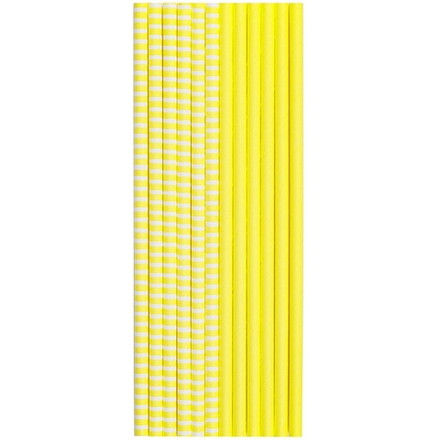 Трубочка д/коктейля бумажная желтая 12 шт