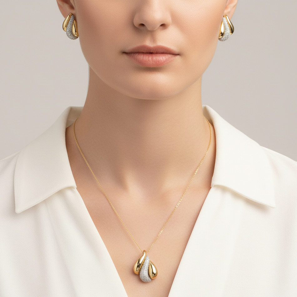 Комплект Fiore Luna, колье и серьги SG205870E-001 G