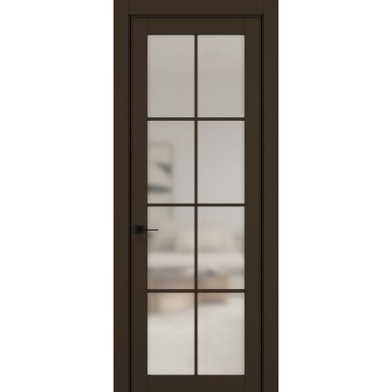 Цена на Межкомнатная дверь керамик NC 5 коричневый остеклённая Купить Межкомнатная дверь керамик NC 5 коричневый остеклённая