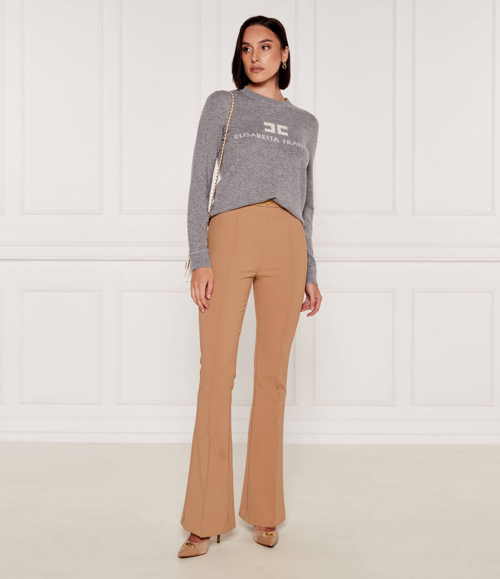 Хлопковый свитер Elisabetta Franchi - серый(MK64S46E2)