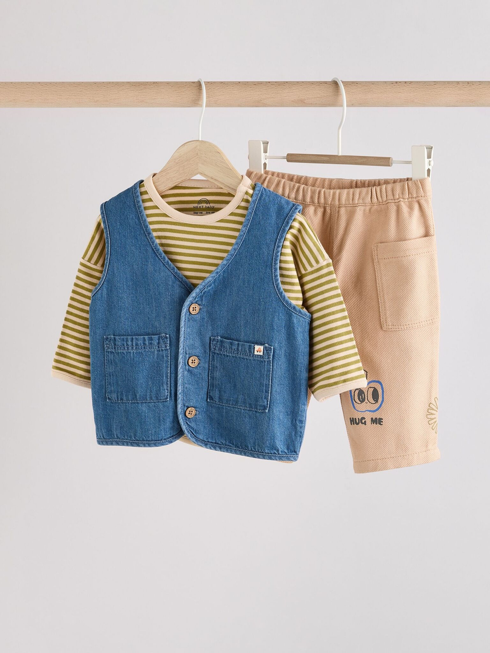 Комплект из трех предметов для малышей Next E63-362, Синий, Бежевый