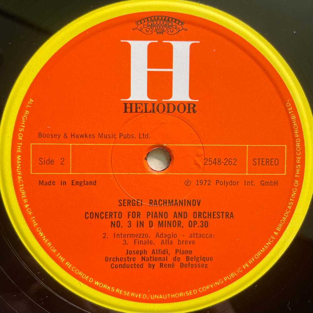 Рахманинов - Концерт для фортепиано с оркестром № 3 (Англия 1977г.)