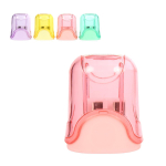 Точилка "Пастель" с контейнером, овальная, 2 отверстия, 4 цвета микс, С-40455