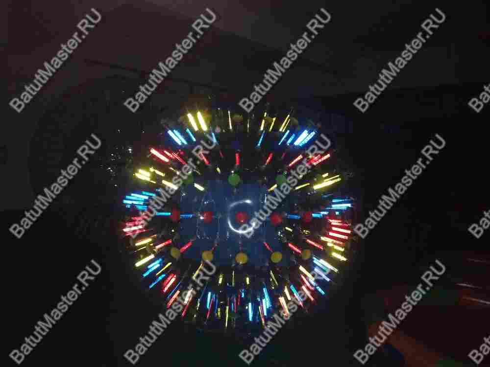 Светящийся зорб «Neo» ТПУ, диаметр 2,2 м, с усиленными сидениями