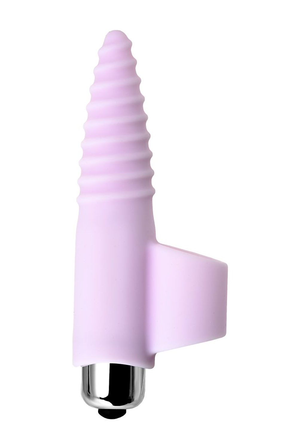 Нежно-розовая вибронасадка на палец для анальной стимуляции JOS NOVA - 9 см.