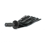 Черная кожаная плеть со штырьком для насадок (Цвет: черный)