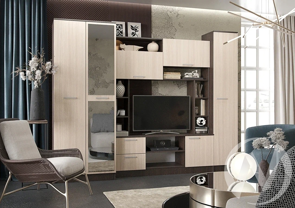 Гостиная Флора (венге/дуб беленый)