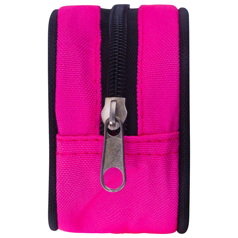 Пенал-косметичка BRAUBERG овальный полиэстер "Pink" 22х9х5 см (3 штуки в упаковке)