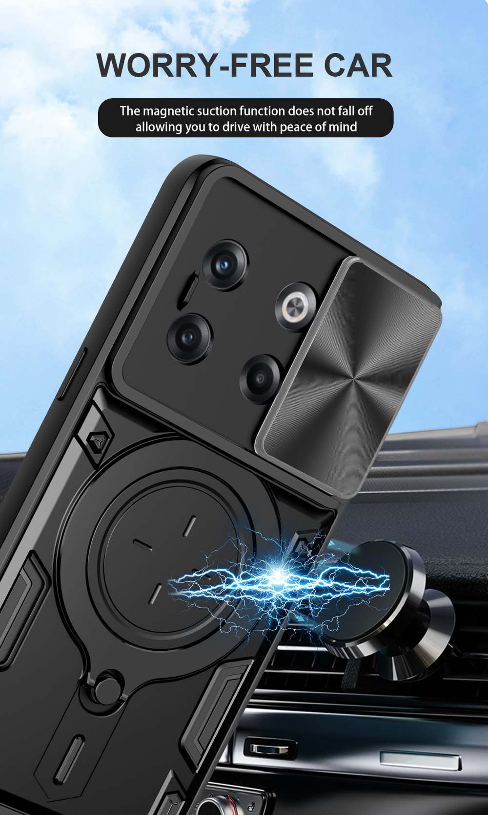 Чехол с кольцом Big Ring Case для OnePlus Ace Pro