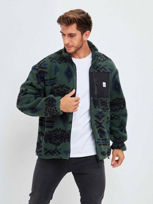 Толстовка Флисовая Zip зеленая - фото 7