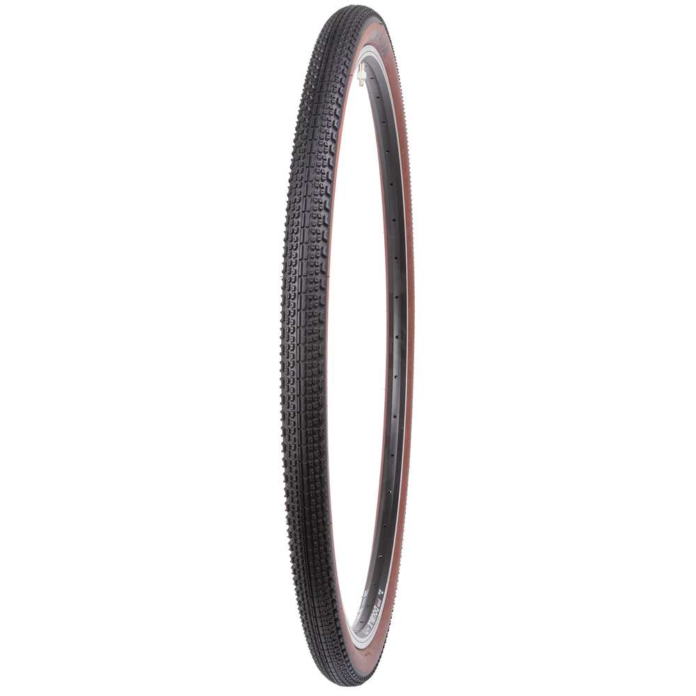 Покрышка 700х40С (40-622) K1152, FLINTRIDGE Pro, 120 TPI, (2-3,5 Bar) КЕВЛАР (складная), GCT, tubeless ready, 501г коричневая боковина KENDA
