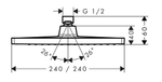 Верхний душ Hansgrohe Crometta E 240 1jet 26726000