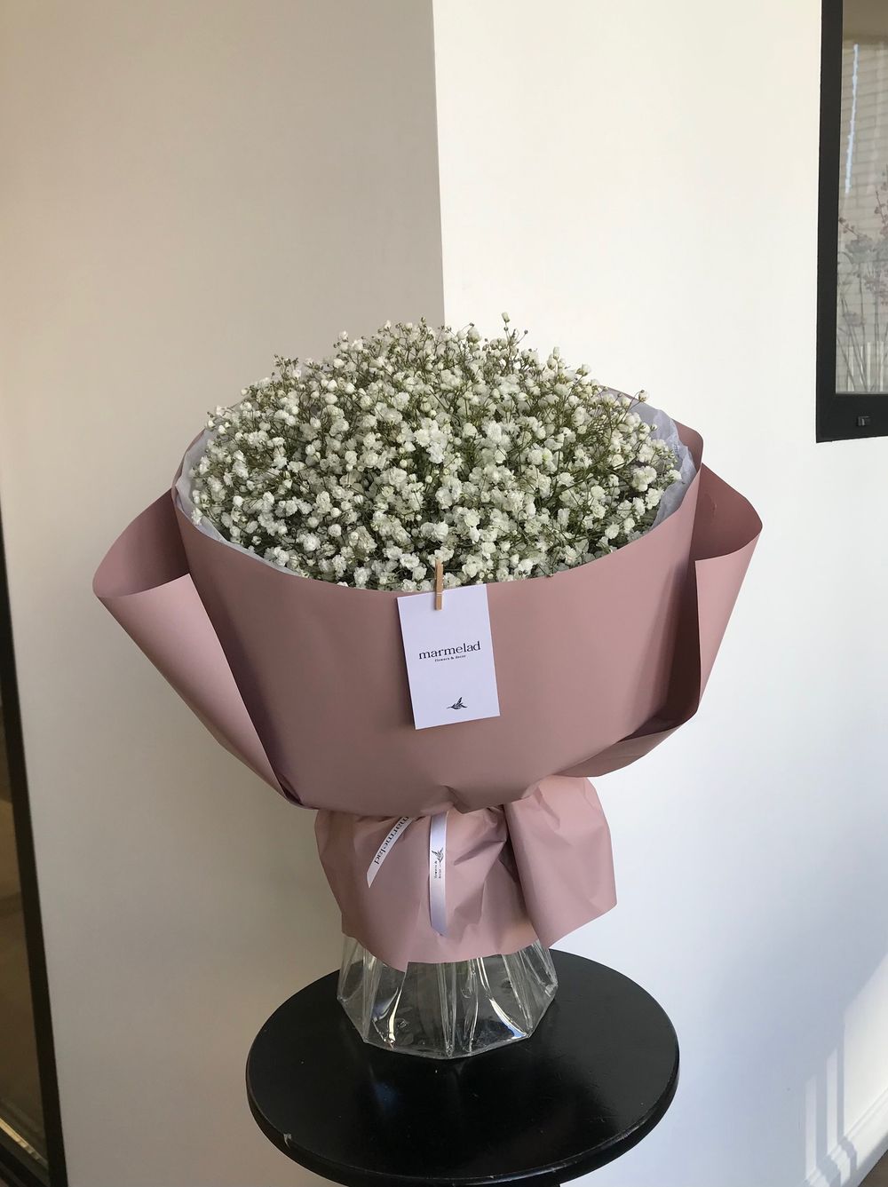 Букет из гипсофилы в оформлении