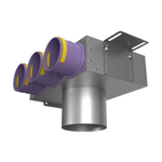 Присоединительная коробка потолочная VPS 125/75×3 на 3 выхода, круглая