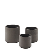 Набор Sintina из 3 цветочных горшков серого цвета Ø 23 см / Ø 27,5 см / 32 с