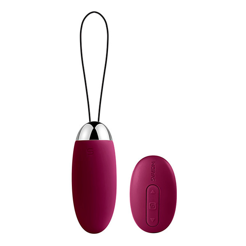 Фиолетовое виброяйцо 8см с пультом ДУ Svakom Elva SCB-02-VLT