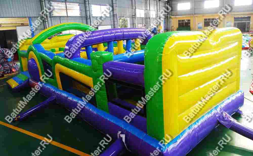 Надувной батут "Длинная полоса препятствий" 10*4*3 м