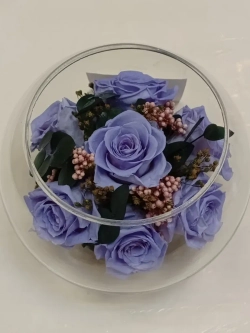 натуральные розы в стекле, вакуум*