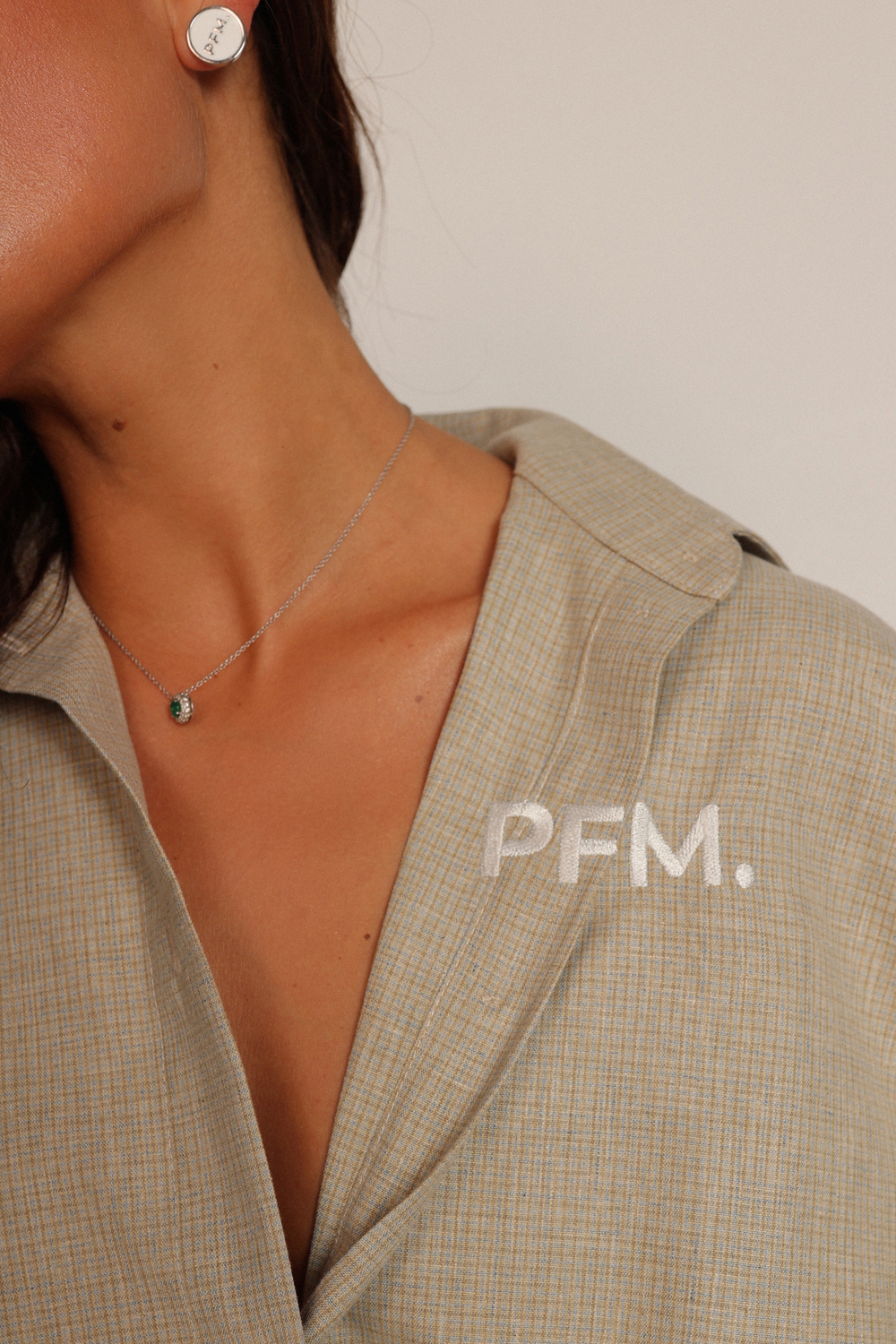 Рубашка с вышивкой из хлопка