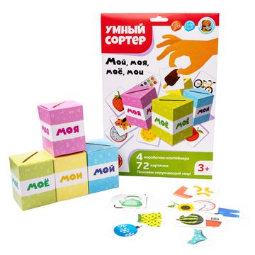Игра развивающая Умный сортер "Мой, моя, мое, мои"