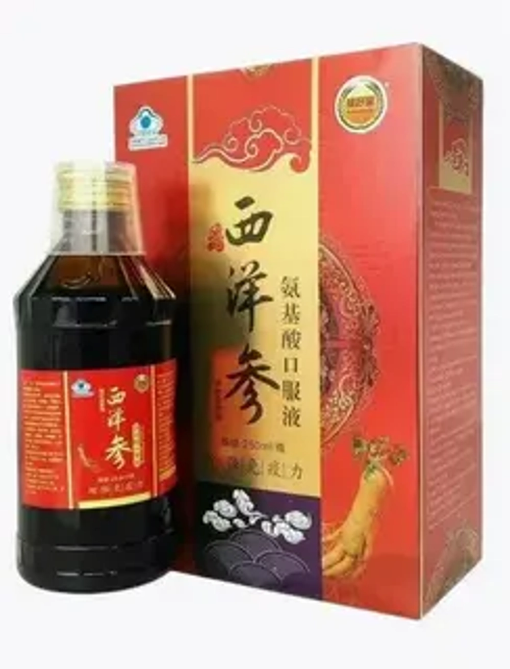 Жидкий эликсир Женьшень с аминокислотами, FU HAO TANG, 250 мл