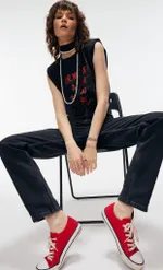 Джинсы Kraizy Stripes Прямые черные