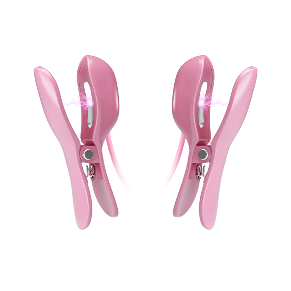 Baile Romantic Wave - Зажимы для сосков с вибро и электростимуляцией