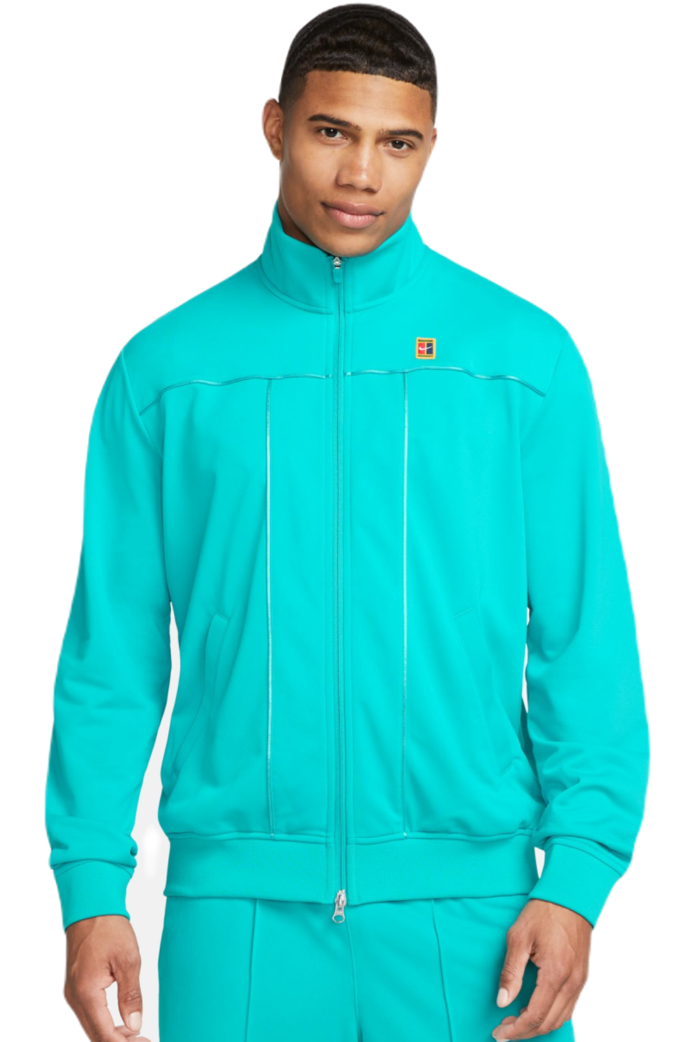 Мужская теннисная кофта Nike Court Heritage Suit Jacket - teal nebula