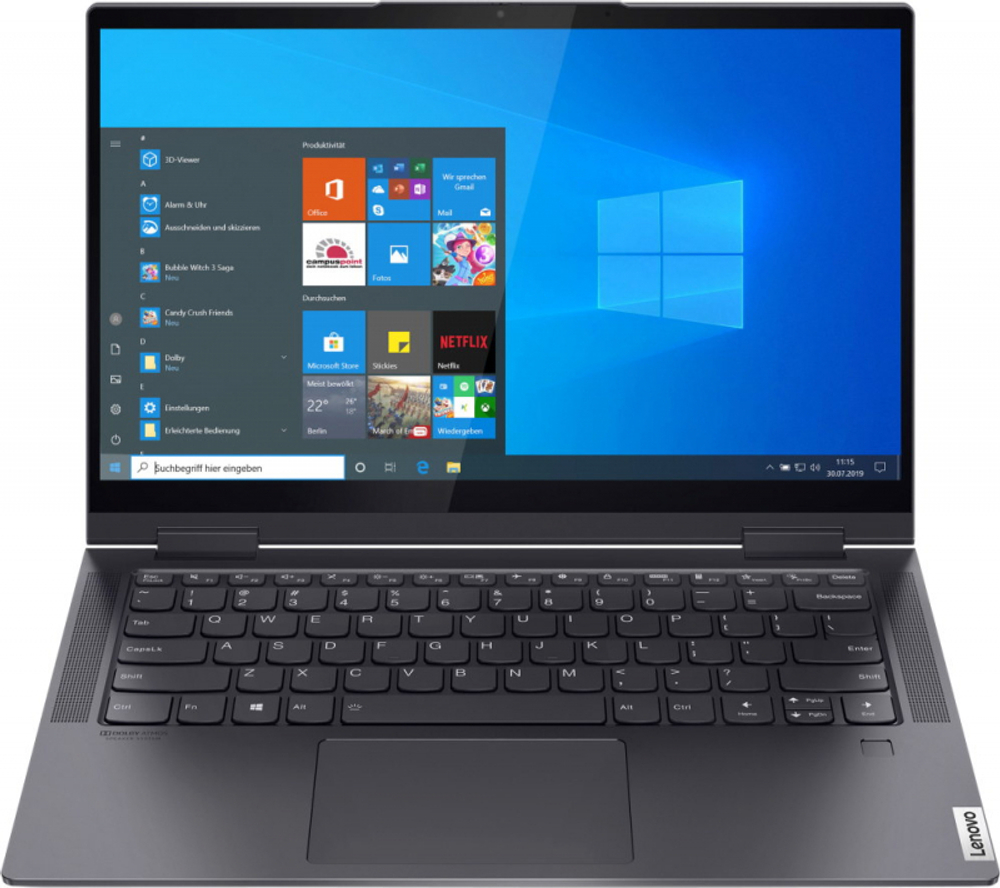 Трансформер Lenovo Yoga 7 14ITL5 Core i7 1165G7 16Gb SSD1Tb Intel Iris Xe graphics 14" IPS Touch FHD (1920x1080) Windows 10 Home grey WiFi BT Cam (82BH0054RU)