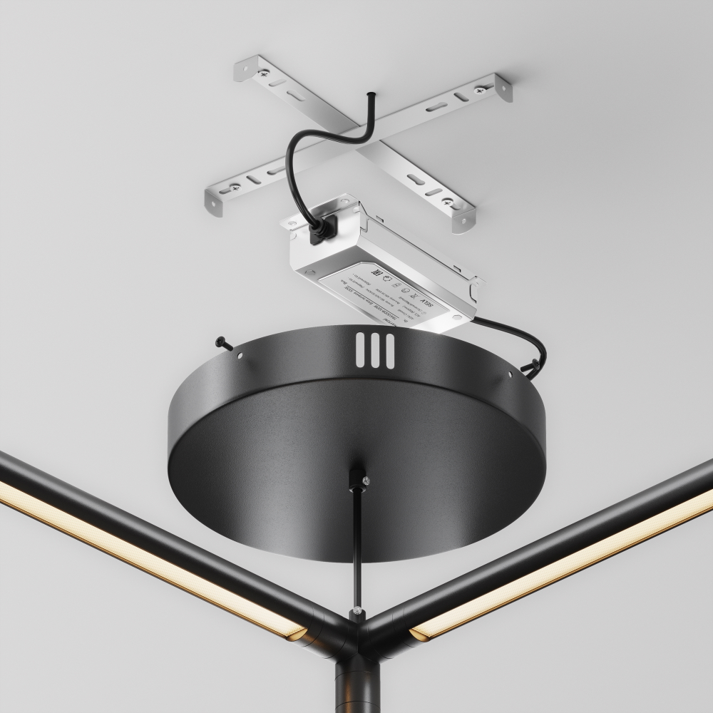 Потолочная чаша для ввода питания с блоком питания системы Maytoni SHELF CA031B-B