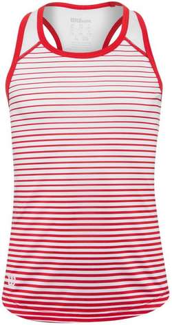 Футболка для девочки теннисная Wilson G Team Striped Tank - красный