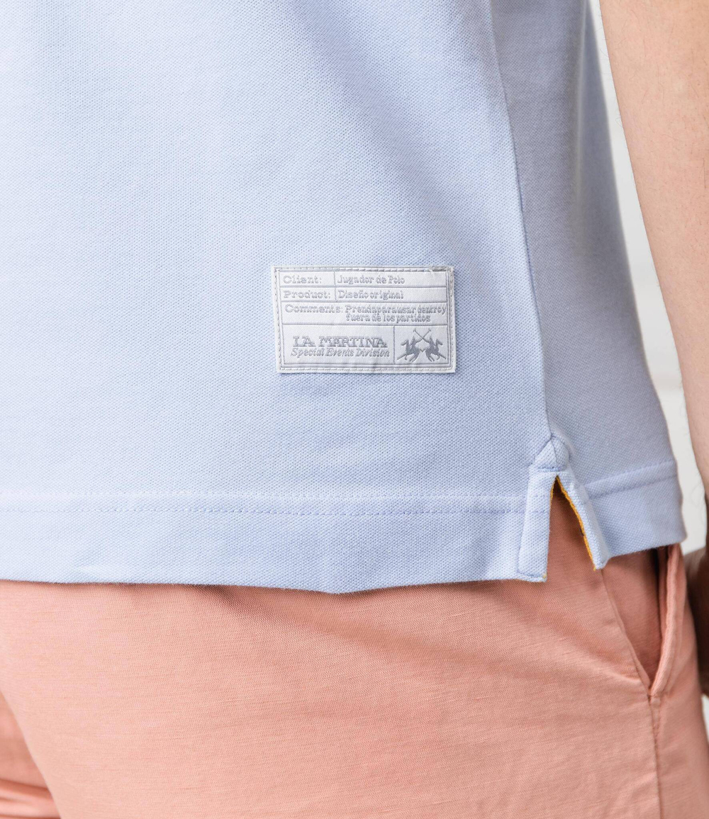 поло miguel La Martina - голубой(CCMP01 PK001)