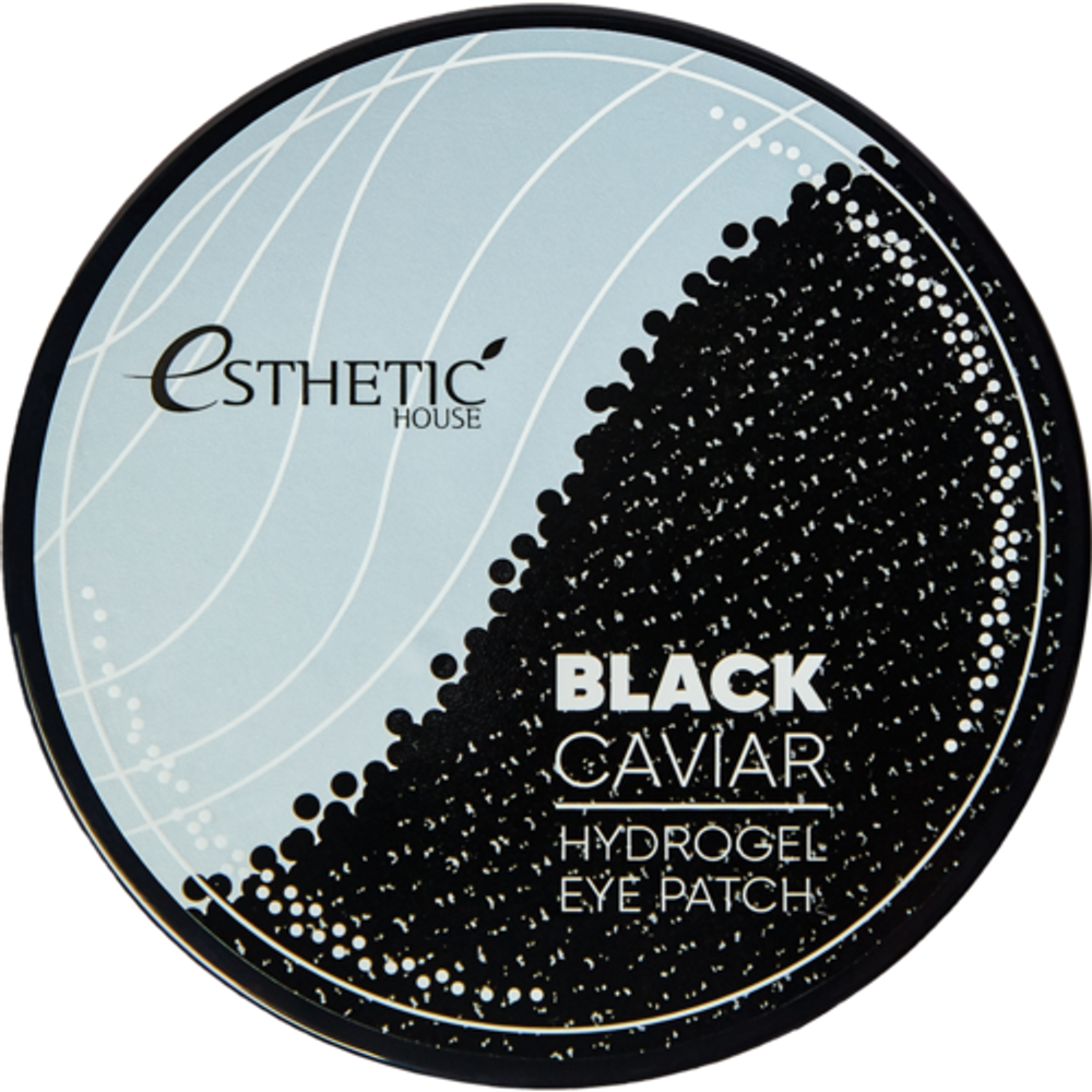 Esthetic House Патчи гидрогелевые для глаз черная икра - Black caviar hydrogel eye patch, 60шт