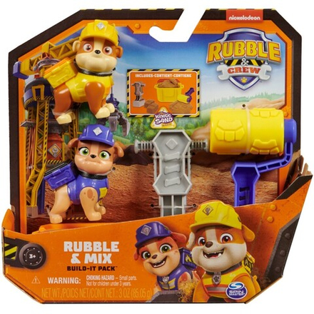 Пси Патруль - фигурки собачек 2-PACK Rubble & Crew + кинетический песок 20141513 / артикул   28503 6066727 20141513  / GTIN 778988460146