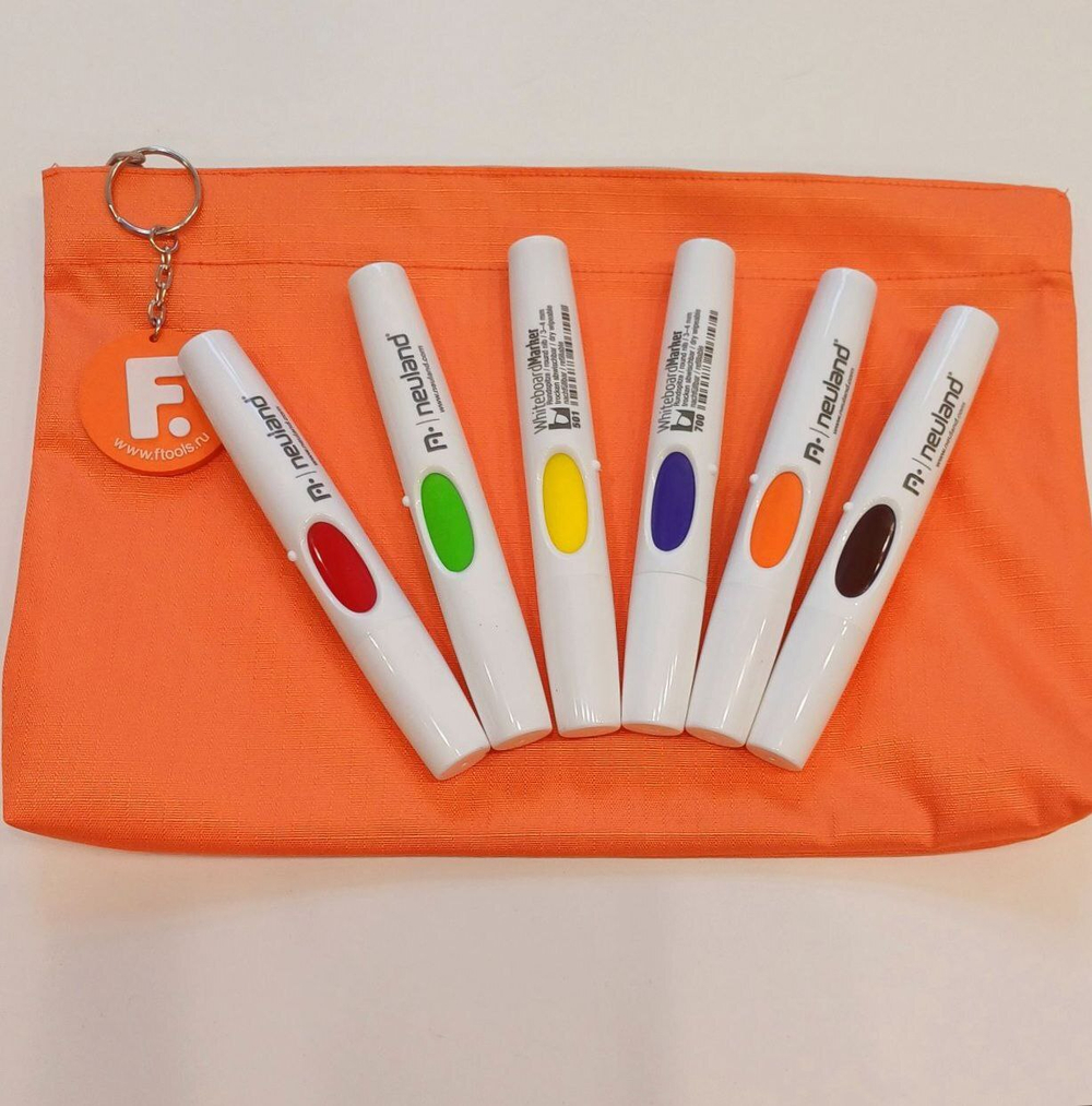 Набор маркеров для белой доски Neuland No.One® Whiteboard, круглый кончик 2-4 мм, 6 цветов