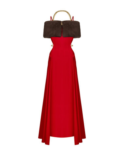 Платье макси с открытой талией