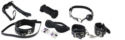 Фетиш-набор Amazing Bondage Kit (черный) (Цвет: черный)