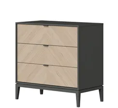 Комод Fjord 3 ящика (темно-серый)